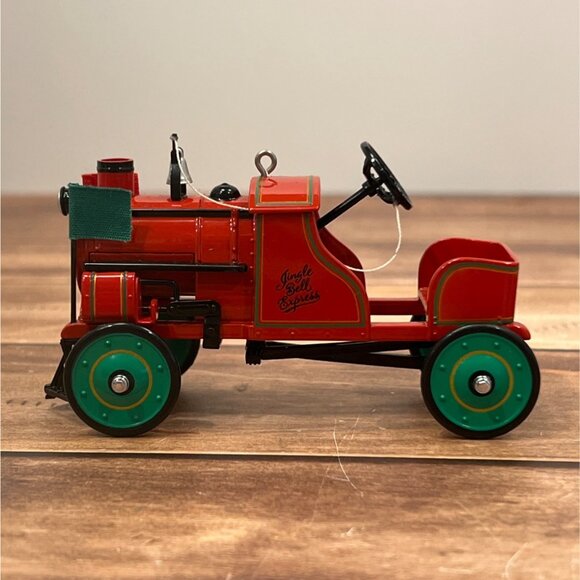 2002 HALLMARK KS ORNAMENT QX8076 1928 JINGLE BELL EXPRESS PEDAL KIDDIE CAR - Picture 8 of 11